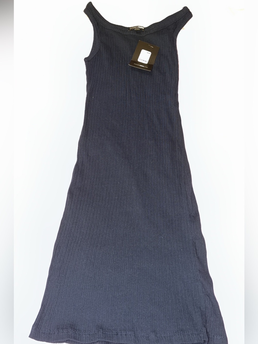 Fashion Nova Ribbed Navy Tank Dress